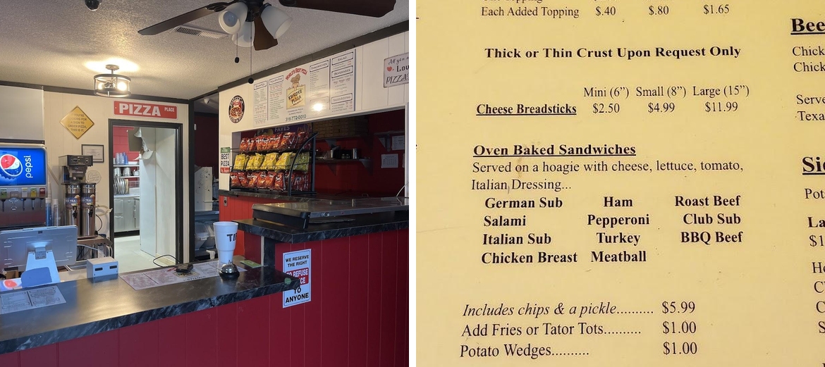 Kilroy's Pizza & Cafe Menu